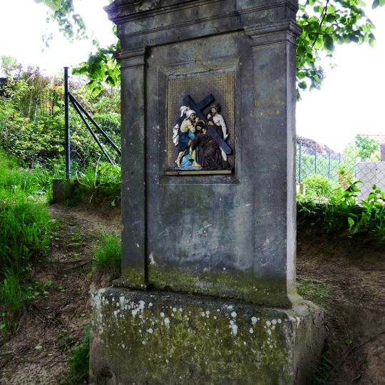 Obrázek na Křížové cestě u Tábora - 2. zastavení