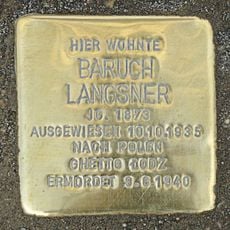 Stolperstein en memoria de Baruch Langsner