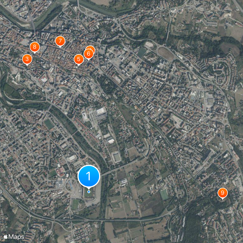 Stadio Ciro Vigorito Map