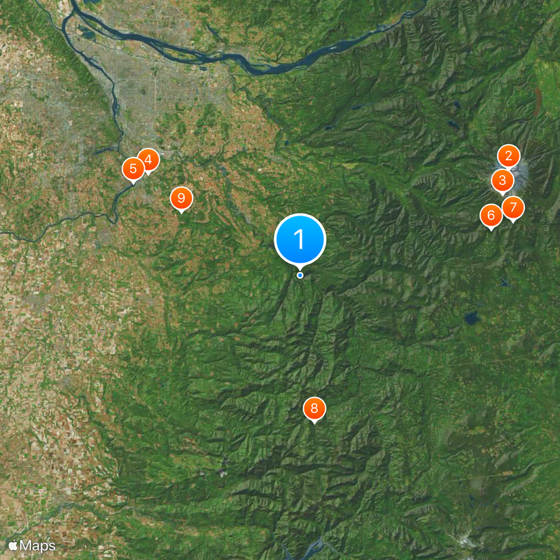 Comté de Clackamas Carte