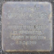 Stolperstein dedicated to Rudolf Müller