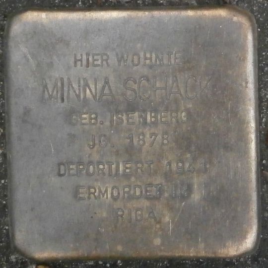 Stolperstein en memoria de Minna Schack