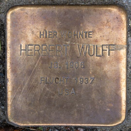 Stolperstein dedicated to Herbert Wulff