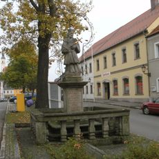 St. Nepomukstatue in Pleystein auf dem Marktplatz