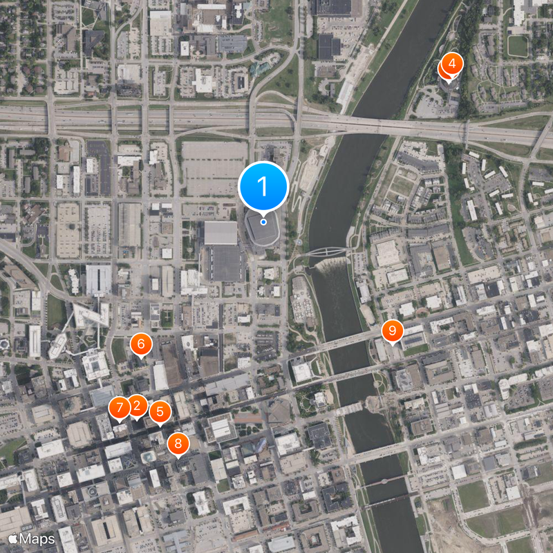 Wells Fargo Arena Mapa