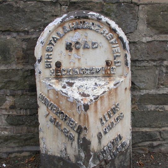 Milestone, Leeds Road, Heckmondwike, just N of Six Lanes End A651/B6117 jct