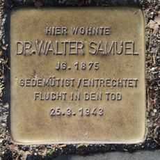 Stolperstein dedicated to Walter Samuel