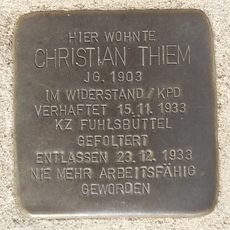 Stolperstein dedicated to Christian Thiem