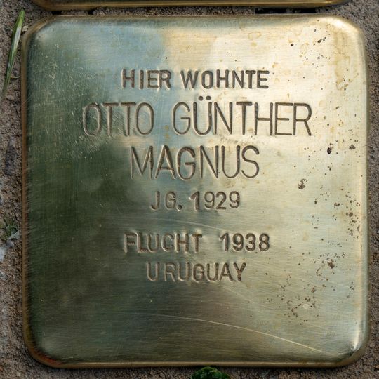 Stolperstein à la mémoire de Otto Günther Magnus