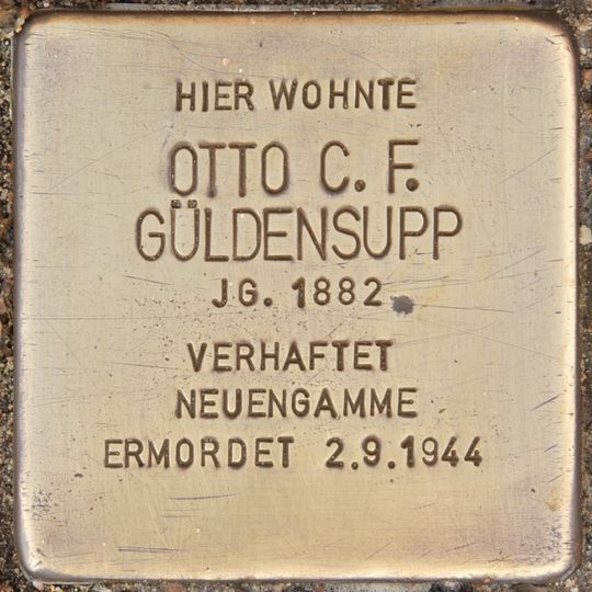Stolperstein en memoria de Otto C. F. Güldensupp