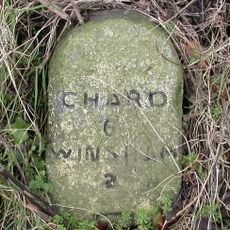 Milestone, Horn Ash Crossroads; 3m W of crossroads