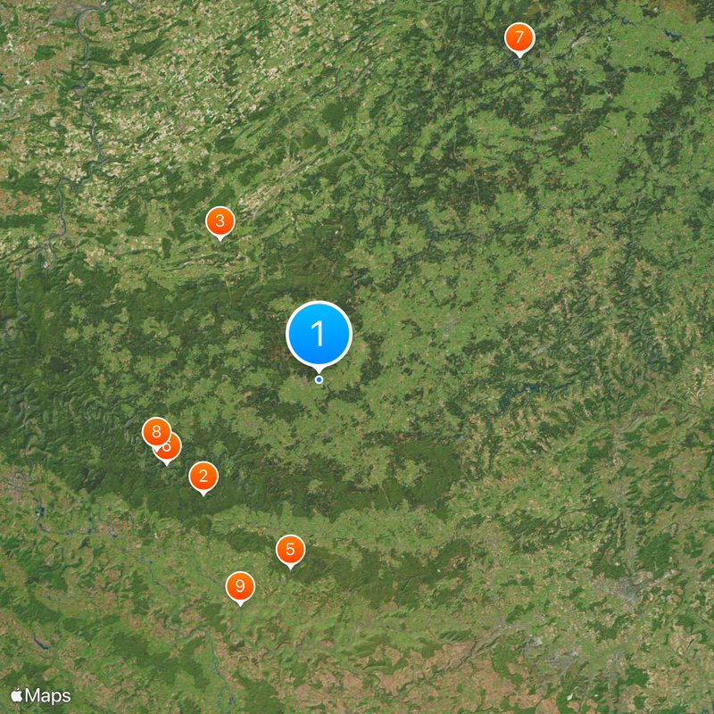 Provinz Luxemburg Karte