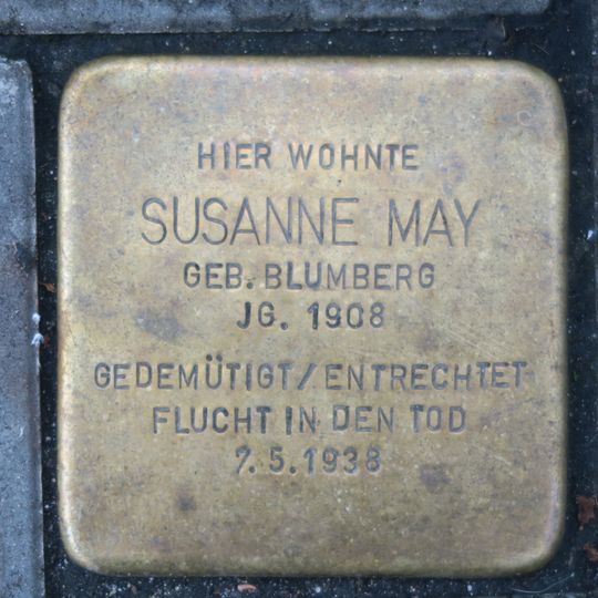 Stolperstein en memoria de Susanne May
