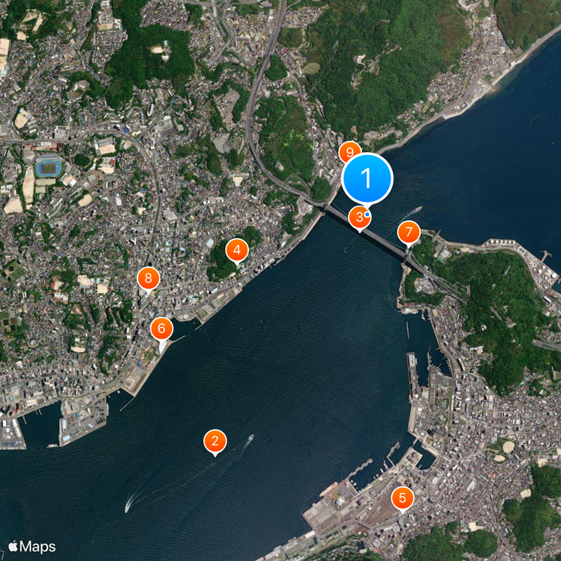 Kanmon Roadway Tunnel Map