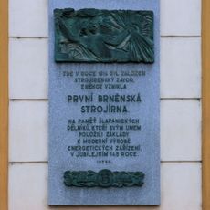 Pamětní deska založení strojírny ve Šlapanicích