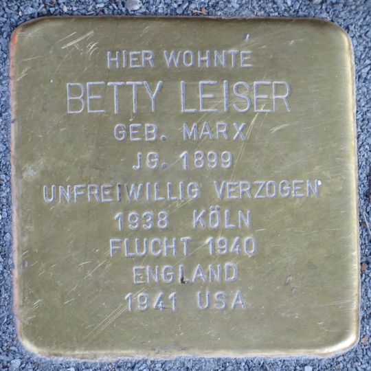 Stolperstein en memoria de Betty Leiser