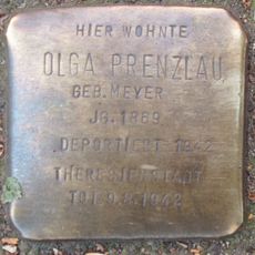 Stolperstein en memoria de Olga Prenzlau