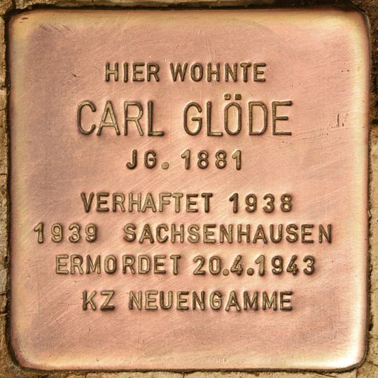 Stolperstein für Carl Glöde
