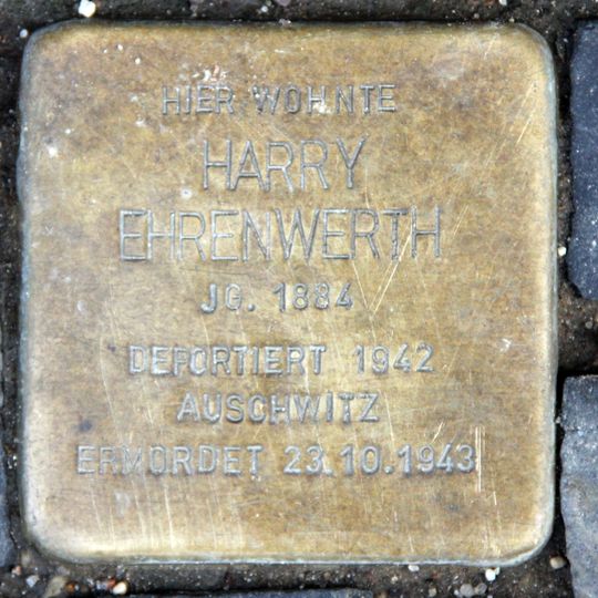 Stolperstein dedicated to Harry Ehrenwerth