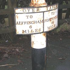 Milepost, Over Tabley, S of Church; 100m N service station