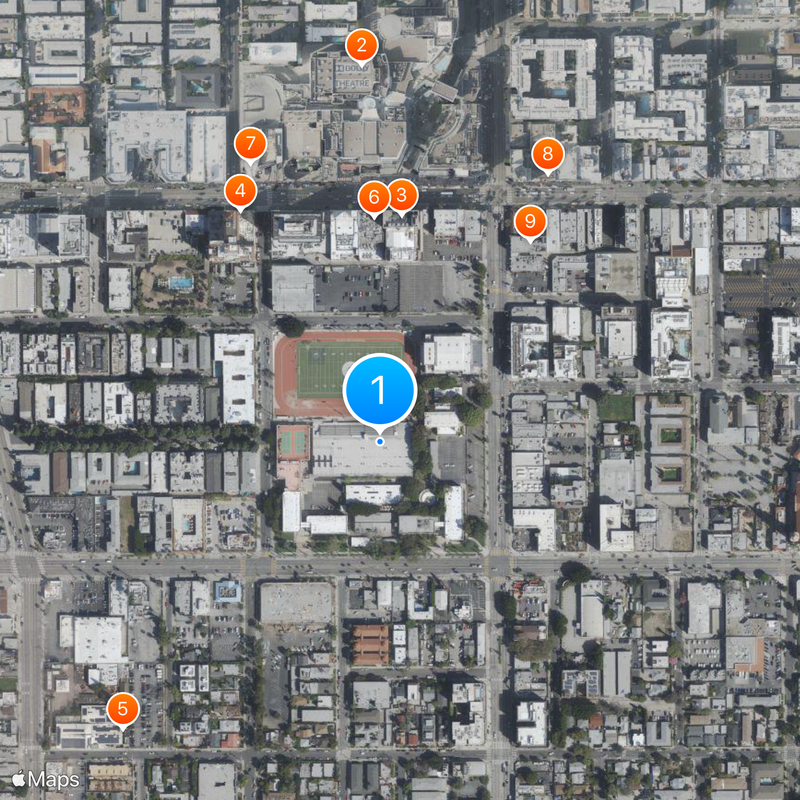 Hollywood High School Map