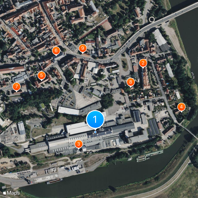 Steingutfabrik Torgau Map
