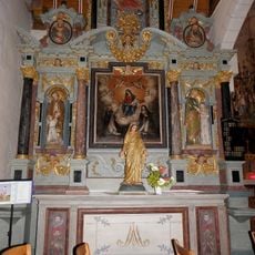 Autel et retable du Rosaire de l'église Saint-Melaine de Cornillé
