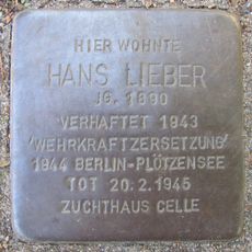 Stolperstein en memoria de Hans Lieber