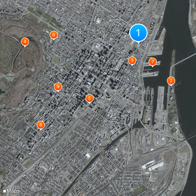 Downtown Montreal Map