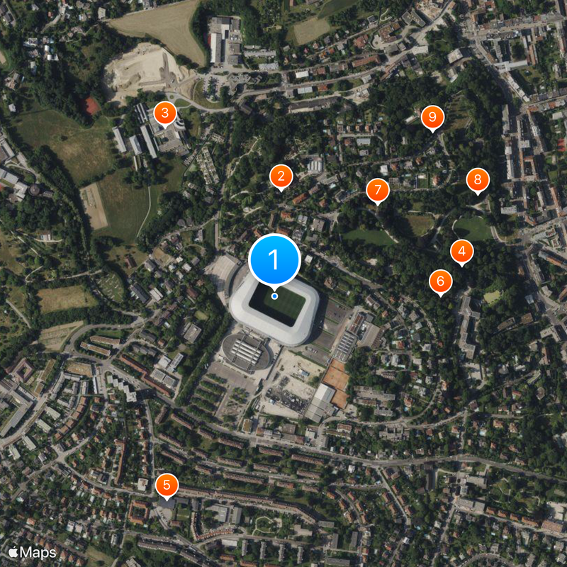 Raiffeisen Arena Map