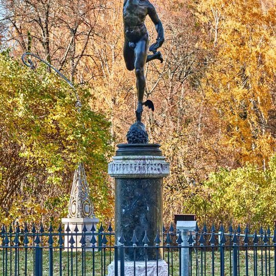 Flying Hermes statue in Pavlovsk Park