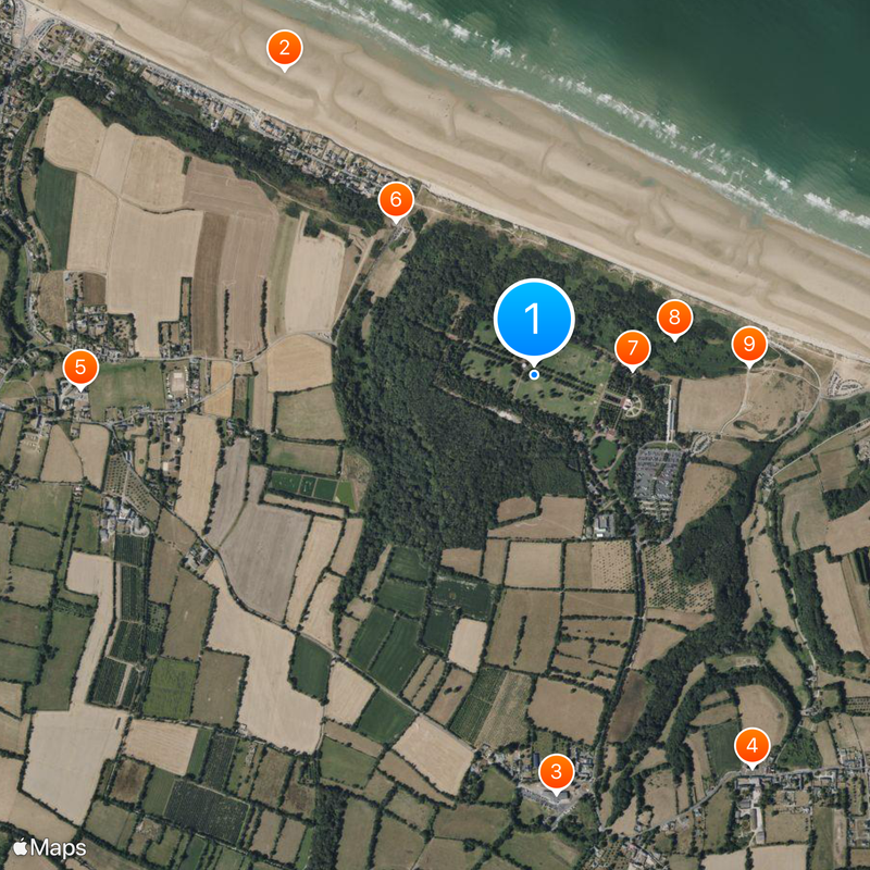 Normandy American Cemetery and Memorial Map