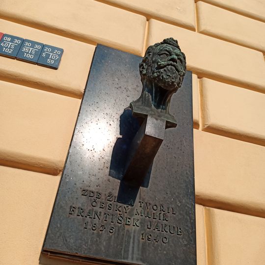 Busta Františka Jakuba ve Slezské ulici v Praze