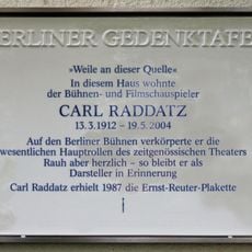Berliner Gedenktafel Am Schülerheim 6 (Dahle) Carl Raddatz