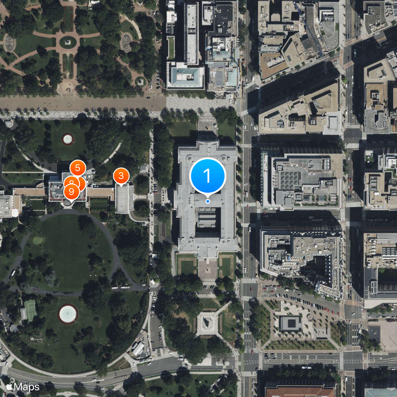 Treasury Building Kaart