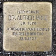 Stolperstein en memoria de Alfred Mode
