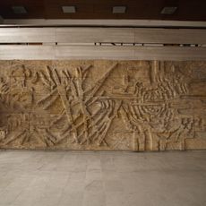 Sandstone relief in Kačerov station