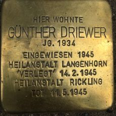 Stolperstein dedicated to Günther Driewer