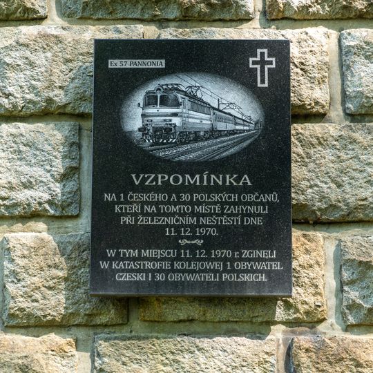 1970 Řikonín train disaster memorial