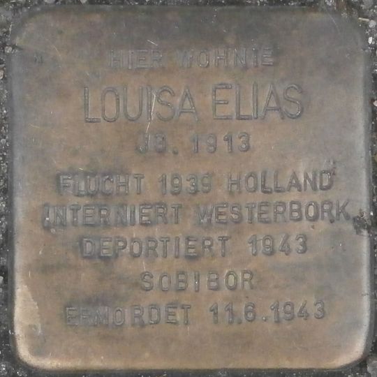 Stolperstein en memoria de Louisa Elias