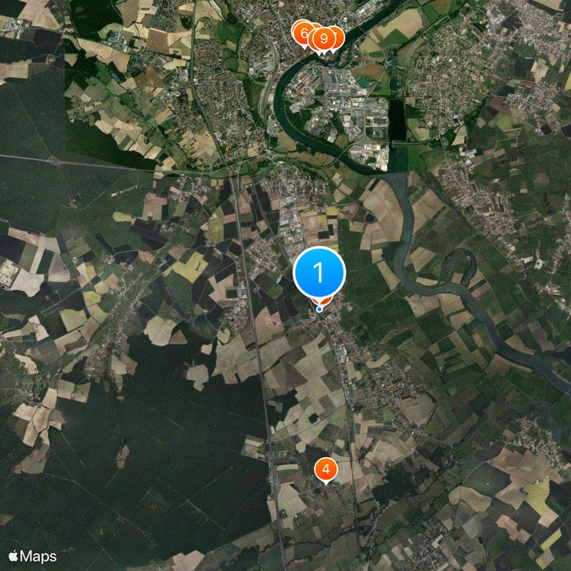 View from the Window at Le Gras Map