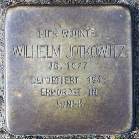 Stolperstein en memoria de Wilhelm Jotkowitz