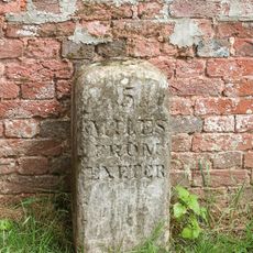 Milestone, Ebford, Exmouth Road at jct with Old Ebford Lane
