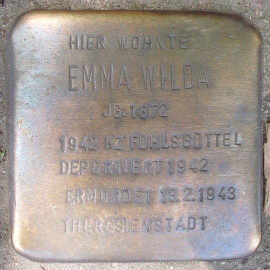 Stolperstein en memoria de Emma Wilda