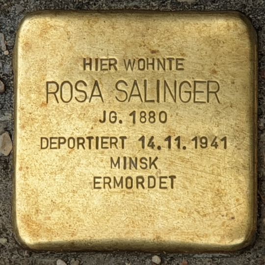Stolperstein dedicated to Rosa Salinger