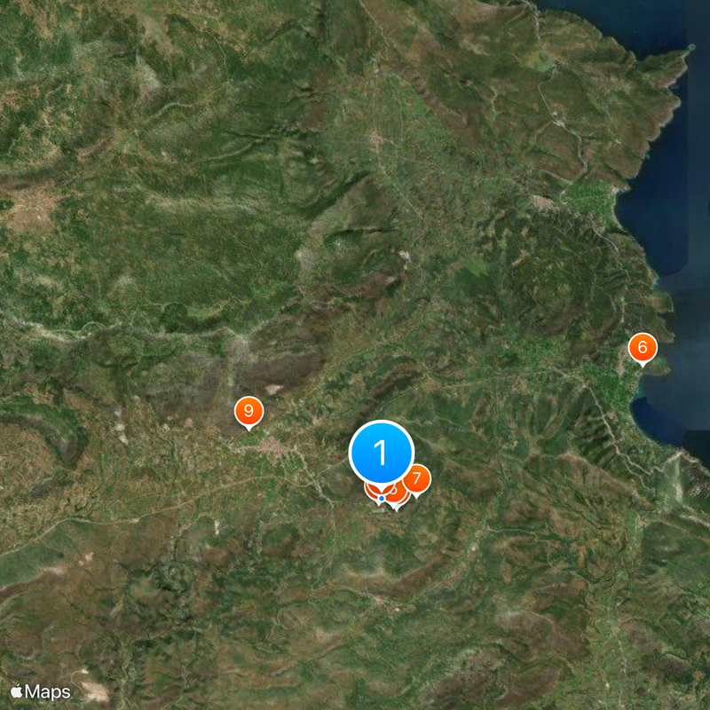 Sanctuary of Asclepius, Epidaurus Mapa