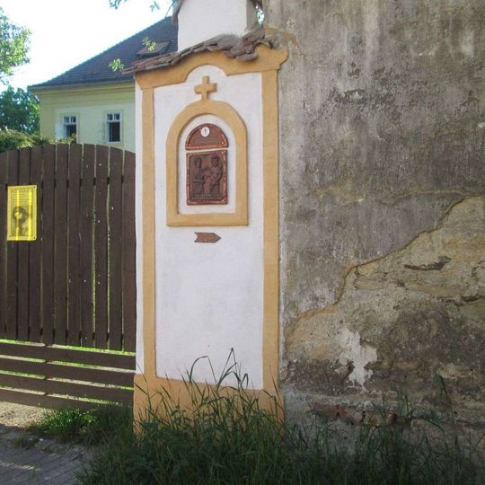 Obrázek na křížové cestě v Dýšině - 1. zastavení