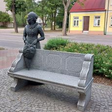 Bench, memorial, Work of art, statue