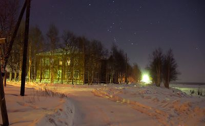 At night 0
