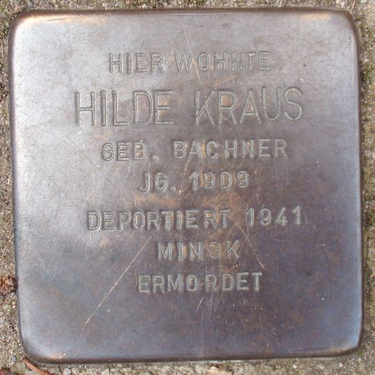 Stolperstein dedicated to Hilde Kraus